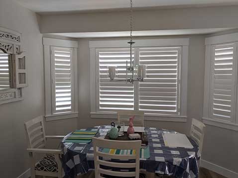 Breakfast nook with shutters