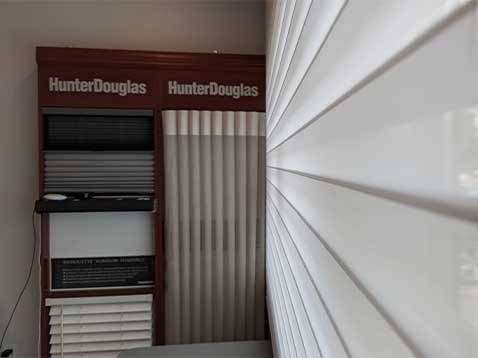 Hunter Douglas window covering display